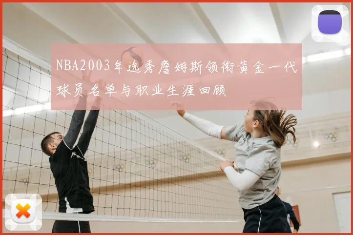 NBA2003年选秀詹姆斯领衔黄金一代球员名单与职业生涯回顾